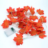 Lighted Maple Leaves Garland