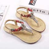 Summer Sandals Women T-strap Flip Flops Thong Sandals Designer Elastic Band Ladies Gladiator Sandal Shoes Zapatos Mujer