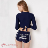 Swimwear Women Long Sleeve Swimsuit Rashguard Swimming Suit For Women Rash Guard Swimsuit Maillot De Bain Fille Surfing Windsurf