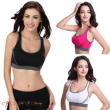 Sexy women fitness bra padded compression sport bra top Sportswear Quick dry elastic crop top sexy running top