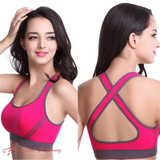 Sexy women fitness bra padded compression sport bra top Sportswear Quick dry elastic crop top sexy running top