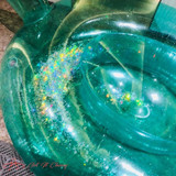 240cm Giant Glitter Unicorn Pool Float Inflatable Magical Unicorn Pool Float with Glitter Inside Summer Water Toys Swimming Ring