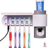 Antibacteria UV Light Ultraviolet Toothbrush Sterilizer Automatic Toothpaste Dispenser Toothbrush Holder Cleaner