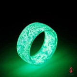 Fashion Luminous Crack Rings Unisex Trendy Temperament Joker Cool Pattern Luminous Resin Rings Personalized Geometry Accessories