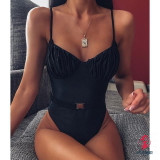 Sexy Belt One Piece Swimsuit Women Swimwear Folds Bodysuit Swimsuit Push Up Sexy Belt One Piece Swimsuit Women Swimwear Folds Bodysuit Swimsuit Push Up