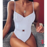 Sexy Belt One Piece Swimsuit Women Swimwear Folds Bodysuit Swimsuit Push Up Sexy Belt One Piece Swimsuit Women Swimwear Folds Bodysuit Swimsuit Push Up