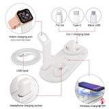 4 in 1 Wireless Charging Dock Station 10W Qi Fast Charger Stand Holder