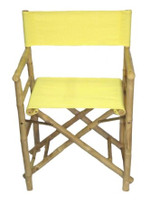 Chair Bamboo Director Low 34"Hx23"Wx19"D yellow