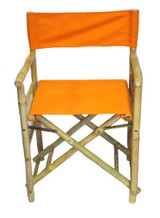 Chair Bamboo Director Low 34"Hx23"Wx19"D orange