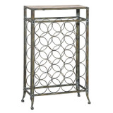 "Driftwood Iron" Metal Wine Rack