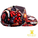 Marvel Deadpool All Over Sublimated Print Snapback Baseball Hat OOP