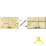 Chessex Battlemat Double-Sided 1" Squares/Hexes 23 1/2" X 26" in size