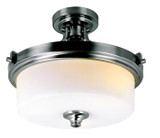 Nickel Knob Semi-Flushmount