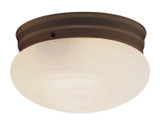 Mushroom Ceiling Globe 10" Marbleized - Bronze