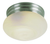 Mushroom Ceiling Globe 10" Marbleized - Nickel