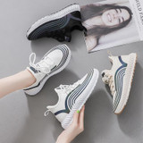 Casual Shoes Female Flats Vulcanized Canvas Stretch Fabric Sneakers