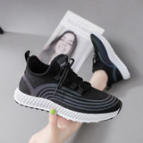 Casual Shoes Female Flats Vulcanized Canvas Stretch Fabric Sneakers