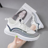 Casual Shoes Female Flats Vulcanized Canvas Stretch Fabric Sneakers