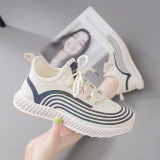 Casual Shoes Female Flats Vulcanized Canvas Stretch Fabric Sneakers
