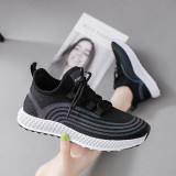 Casual Shoes Female Flats Vulcanized Canvas Stretch Fabric Sneakers