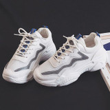 Reflective Fashion Vulcanized Designer Platform Chunky Sneakers