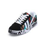 Summer White Casual Printing Fashion Flat Ladies Vulcanized Shoes