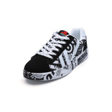 Summer White Casual Printing Fashion Flat Ladies Vulcanized Shoes