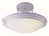 Halogen 3 Step 16" Semi-Flushmount White