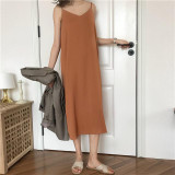 Sexy Maxi Dress Loose Sleeveless Dresses V-neck Sexy Maxi Dress Loose Sleeveless Dresses V-neck