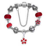 Fashion Bracelet Antique Love and Flower Charm Bracelet Fashion Bracelet Antique Love and Flower Charm Bracelet