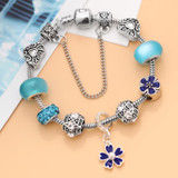 Fashion Bracelet Antique Love and Flower Charm Bracelet Fashion Bracelet Antique Love and Flower Charm Bracelet