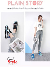 Women Sneakers Breathable Mesh Gold Platform Shoes