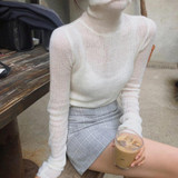 Knitted Sweater Turtleneck Long Sleeve Slim Pullover