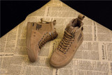 Genuine Leather + Canvas Women Military Sneakers