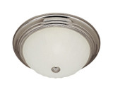 Classic 15 inch Melon Flushmount Nickel
