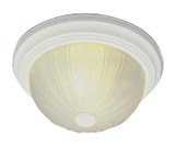 Classic 13 inch Melon Flushmount White