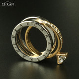 Elegant Crystal Classical Pave Band Zircon Rings