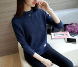 Long Sleeve Pull Solid Pullover Casual Knitted Sweater