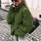 Oversize Turtleneck Knitted Sweater