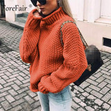 Oversize Turtleneck Knitted Sweater