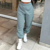 Baggy Pencil Pants Women Plus Size Black Winter Wide Leg Sweat Pants