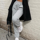 Baggy Pencil Pants Women Plus Size Black Winter Wide Leg Sweat Pants