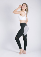 Fashion Gothic Push Up Ladies Mesh Pants Love Heart Black Leggings