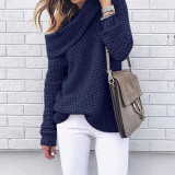 Off Shoulder Knitted Pullover Knitwear Sweater