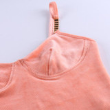 Chain Spaghetti Strap Sleeveless Bodycon Bodysuit