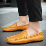 Genuine Leather Men Casual Shoes Loafers Breathable Slip on