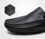 Genuine Leather Men Casual Shoes Loafers Breathable Slip on
