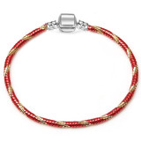 1Silver Color Snake Chain Fine  Charm Bracelet