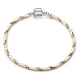 1Silver Color Snake Chain Fine  Charm Bracelet