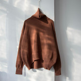 Loose Knitted Sweater Oversized Turtleneck Sweater